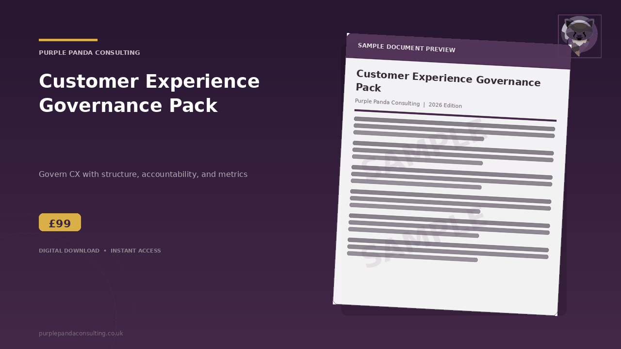 CX Governance Pack cover
