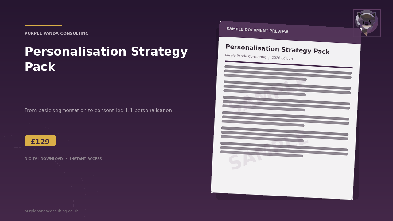 Personalisation Strategy cover